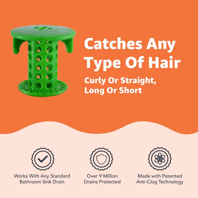 SinkShroom The Revolutionary Sink Drain Protector Hair Catcher/Strainer/Snare, Green - Image 3